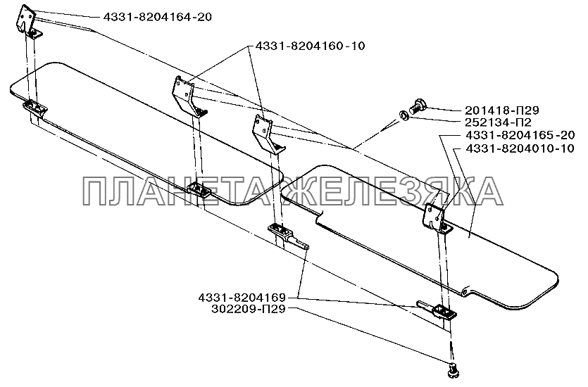 Противосолнечные козырьки ЗИЛ-5301 (2006)